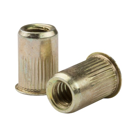 Huyett Rivet Nut, 1/4"-20 Thread Size, 0.455 in Flange Dia., 1.190 in L, Steel BTI-CAK2-2520-165B/B1